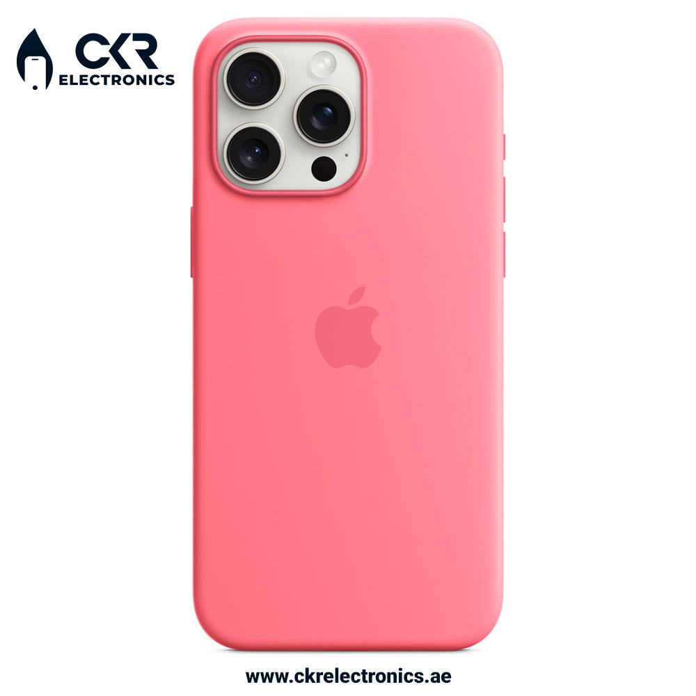 iPhone 15 Pro Max Silicone Case With MagSafe Pink