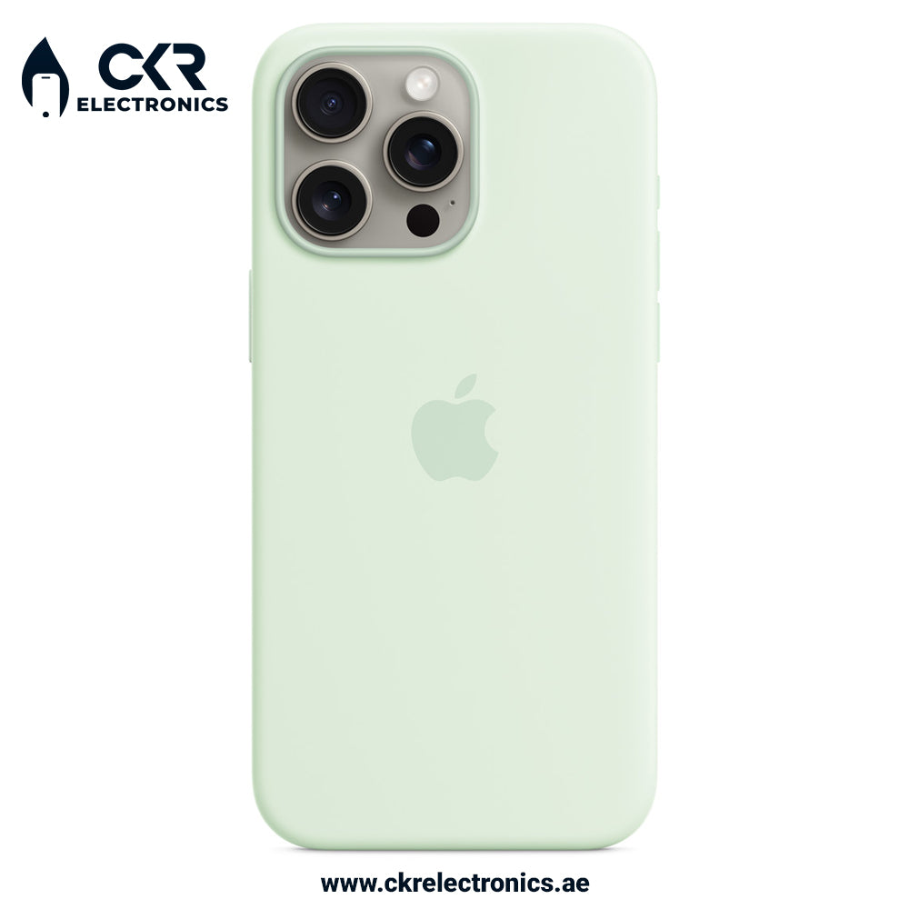 iPhone 15 Pro Max Silicone Case With MagSafe Soft Mint